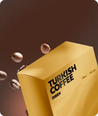 Freshly ground dibek coffee beans