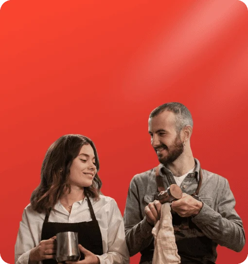 Traditional dibek coffee preparation