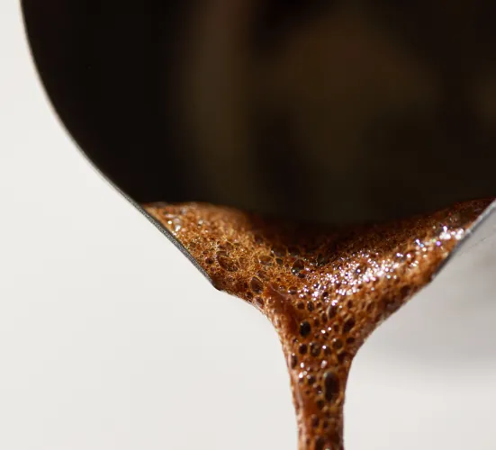 Turkish coffee being brewed